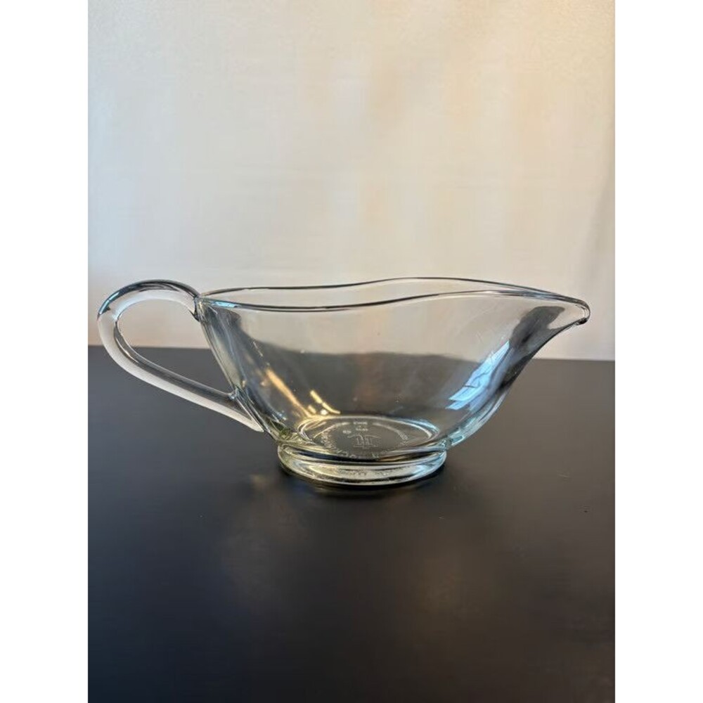 Clear Glass Gravy Boat Superior Hocho Mark Vintage Serveware